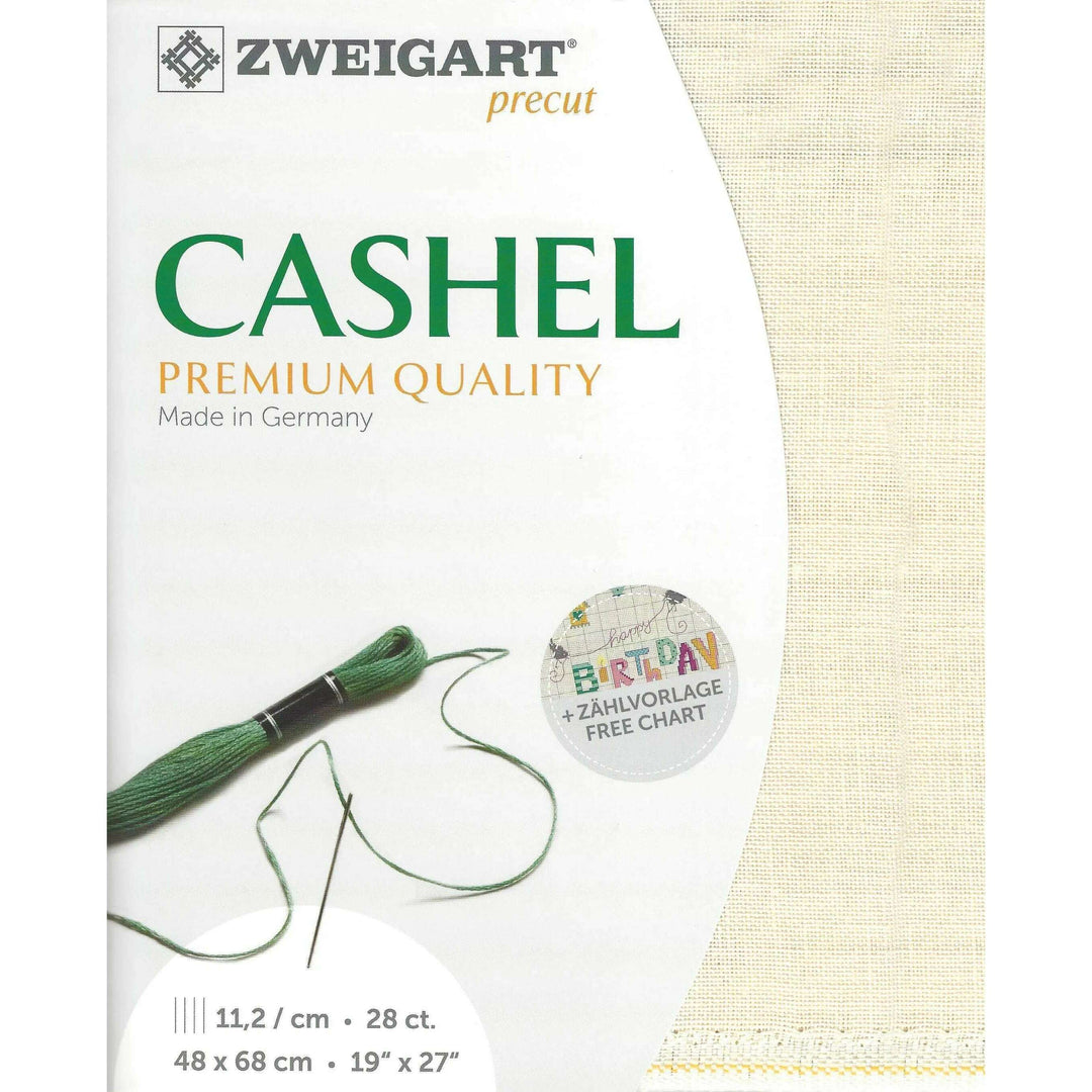 Zweigart Precut Cashel 28 count Soft Cream 3281/99