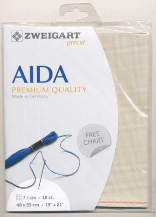 Zweigart Precut Fein-Aida 18 count Platinum 3793/770