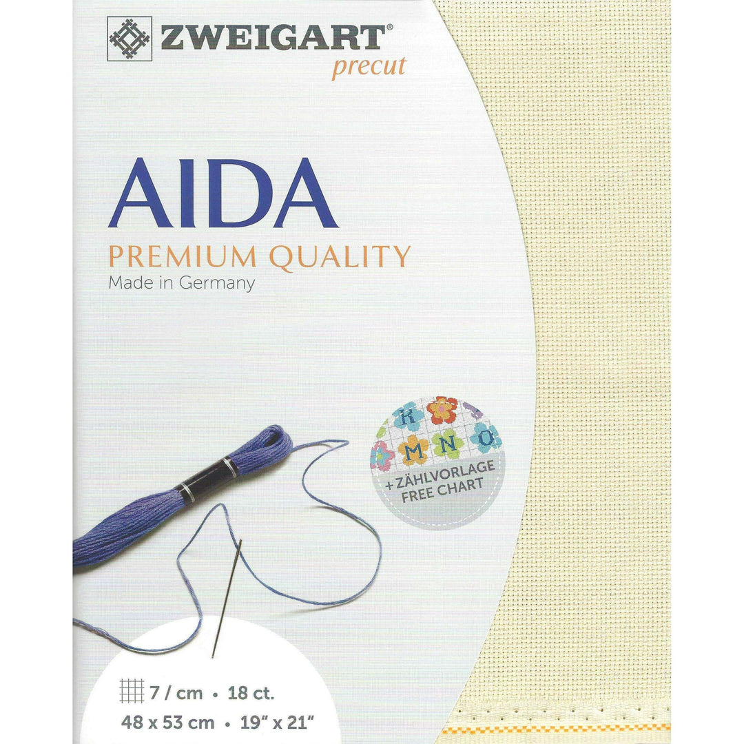 Zweigart Precut Fein-Aida 18 count Platinum 3793/770
