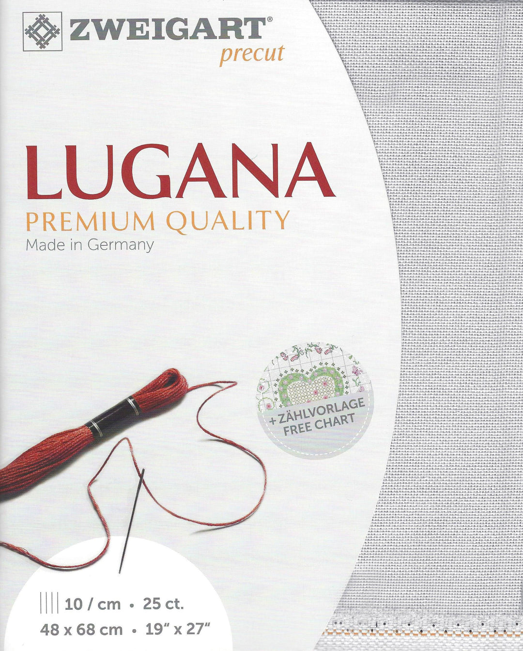 Zweigart Precut Lugana 25 count Silvery Moon 3835/7011