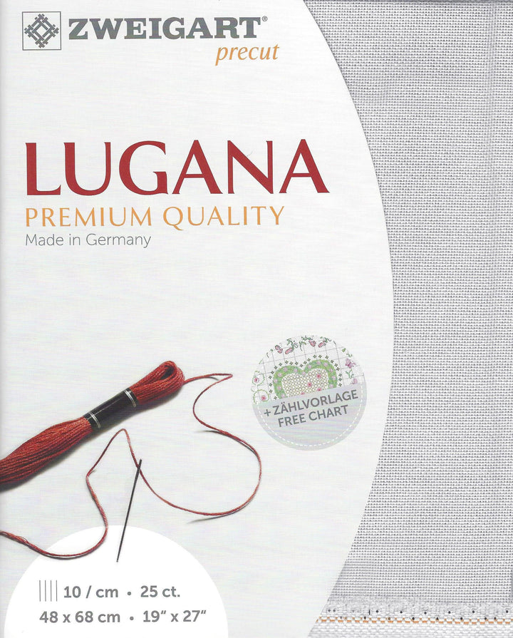 Zweigart Precut Lugana 25 count Silvery Moon 3835/7011