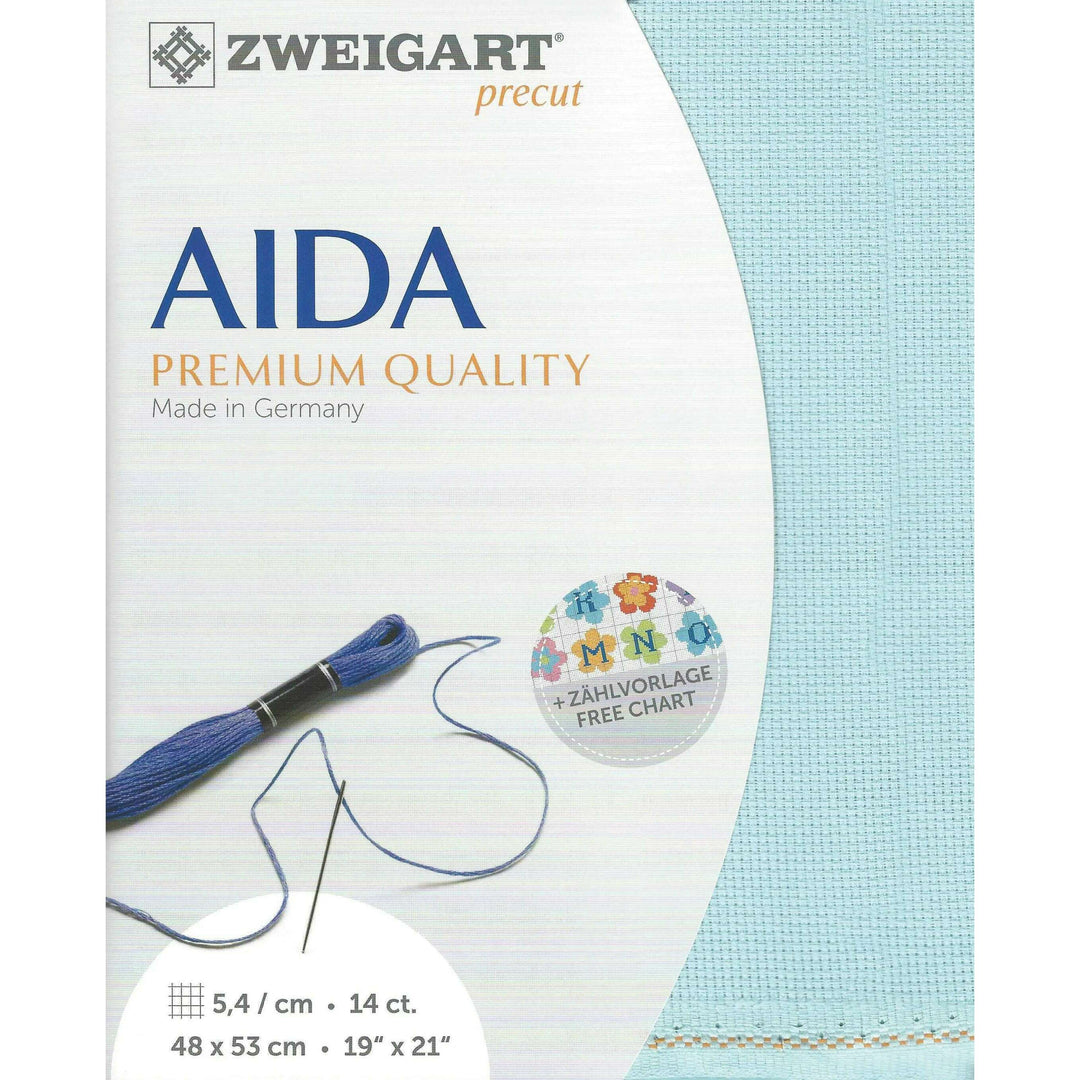 Zweigart Precut Stern-Aida 14 count Aqua 3706/5146
