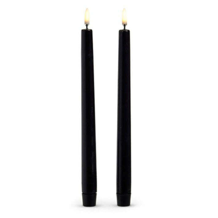 "Dc" 10" Uyuni Black Taper Candles  by Raz Imports image