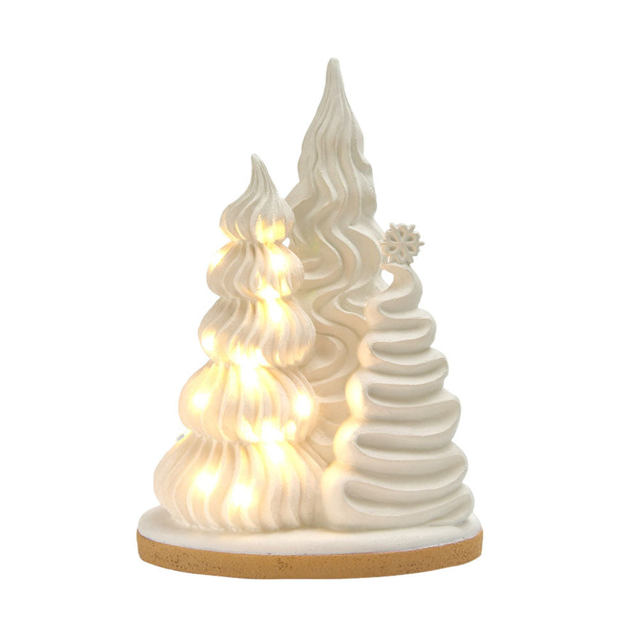 Set of 2 LED Frosting Trees 11" by December Diamonds