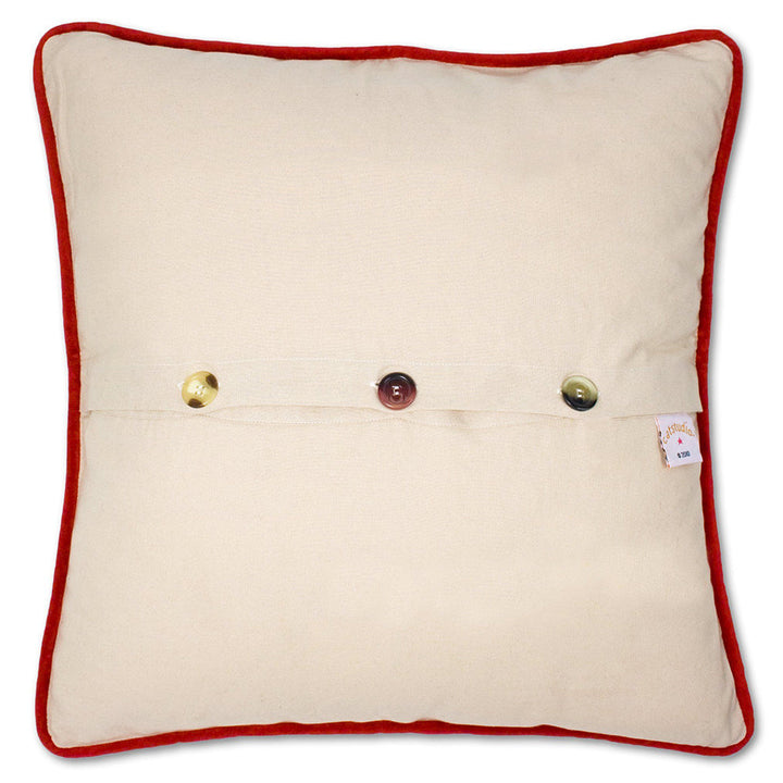 12 Days of Christmas Hand-Embroidered Pillow