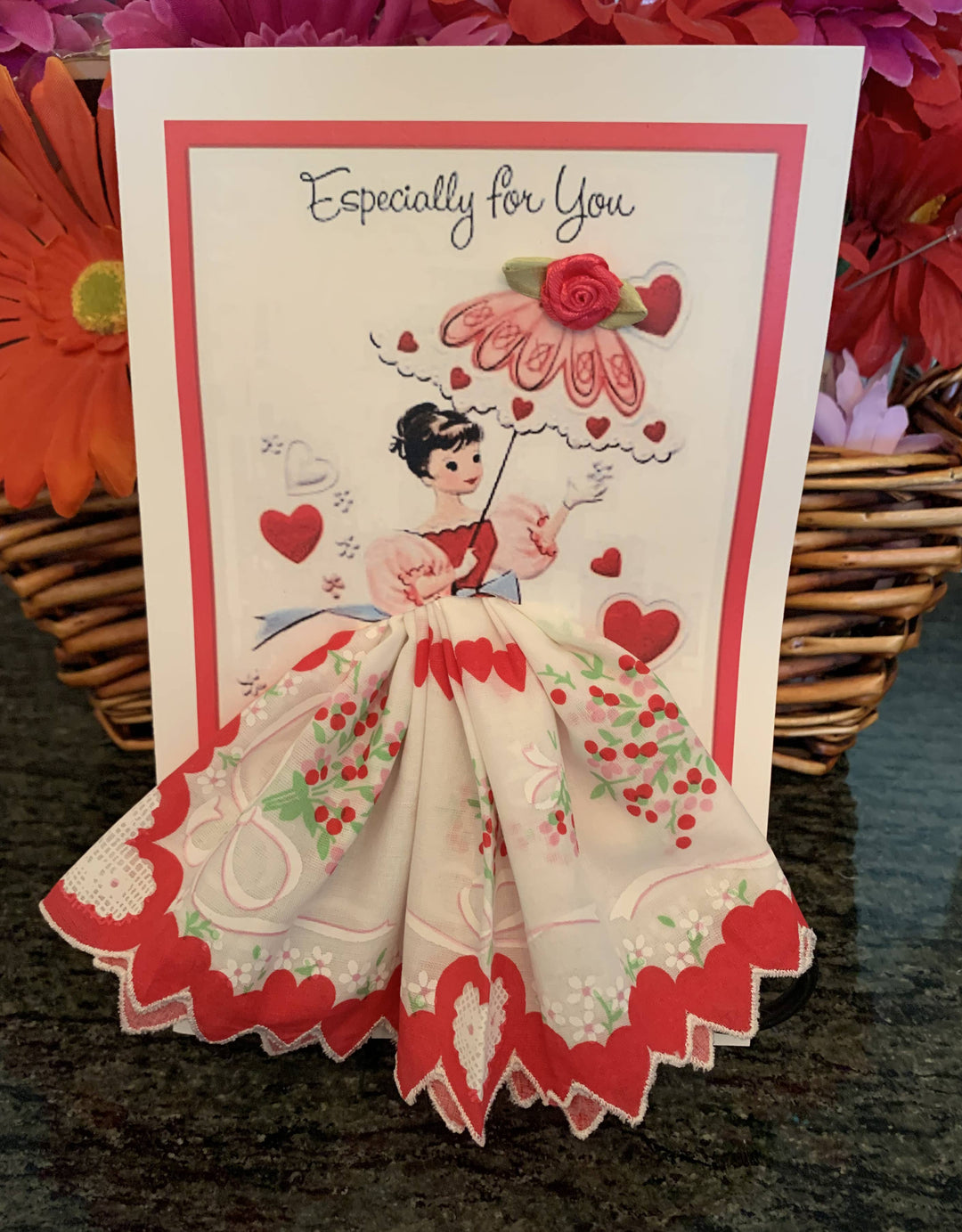 Valentine Keepsake Hankie Card: Especially for You