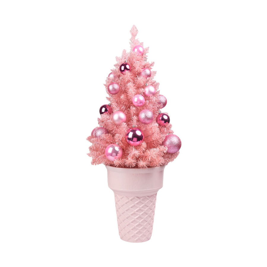 13" Pink Tree in Cone Base - NEW 2024 by December Diamonds image
