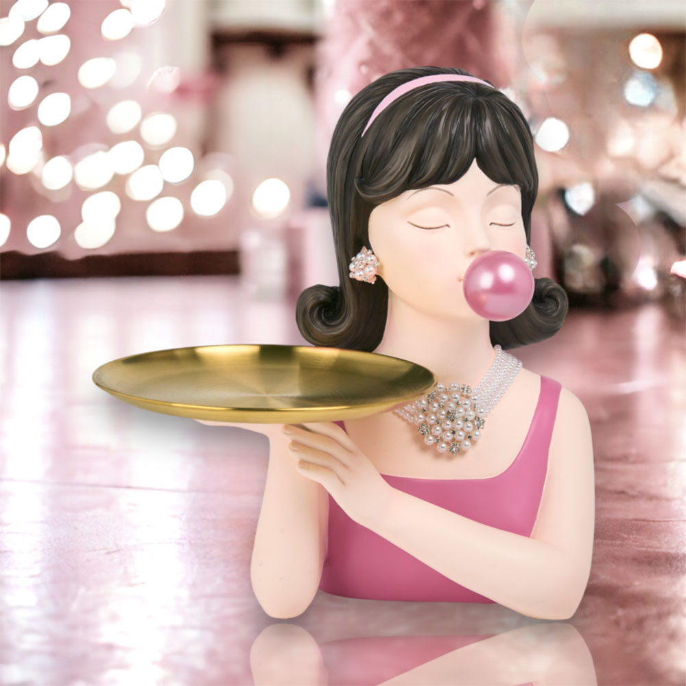 14.5" Bubblegum Girl w/Tray - NEW 2024 by December Diamonds image
