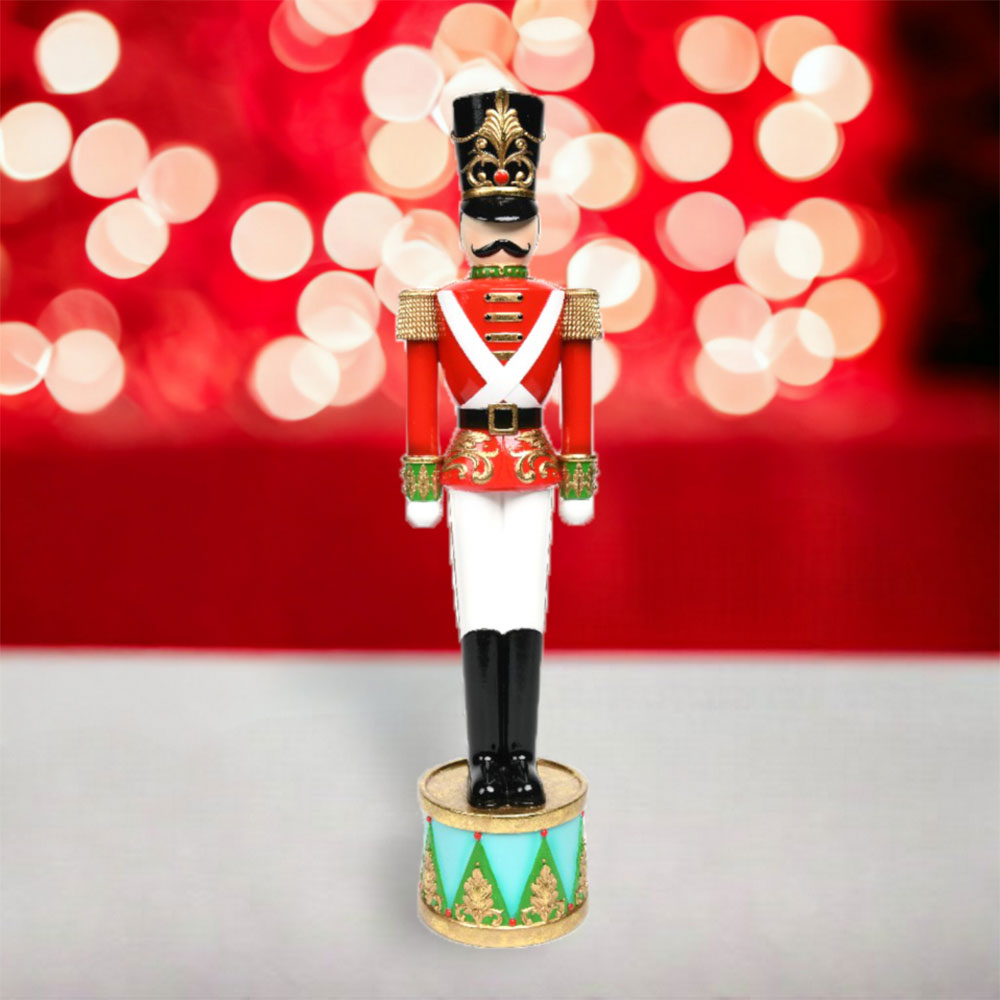 18" Retro Toy Soldier in Red Coat Table Decor by December Diamonds