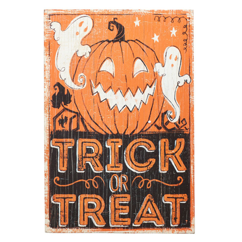 18" Trick or Treat Textured Wall Art  by Raz Imports image