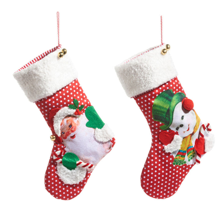 19" Retro Christmas Stocking by Raz Imports