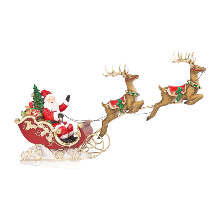 22.5" Santa w/Reindeer and Sleigh - NEW 2024 by December Diamonds image