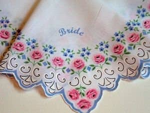 "Bride" Bridal Hanky Card: Bride Hankie