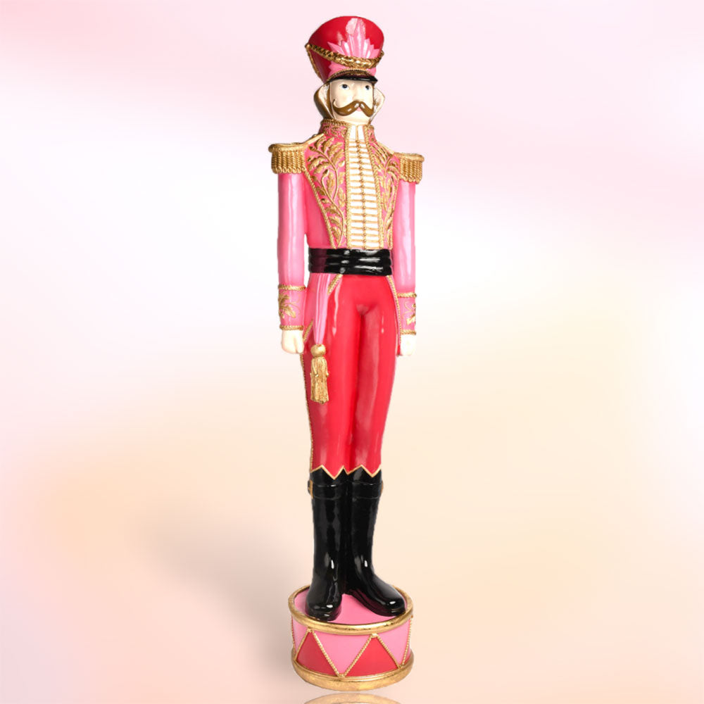 4 FT Pink / Gold Soldier on Drum by December Diamonds