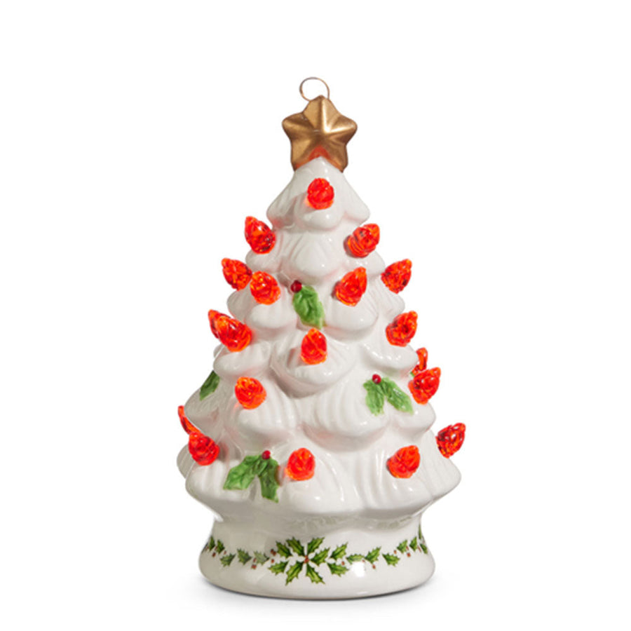 5" Lighted Vintage Holly Tree Ornament by Raz Imports