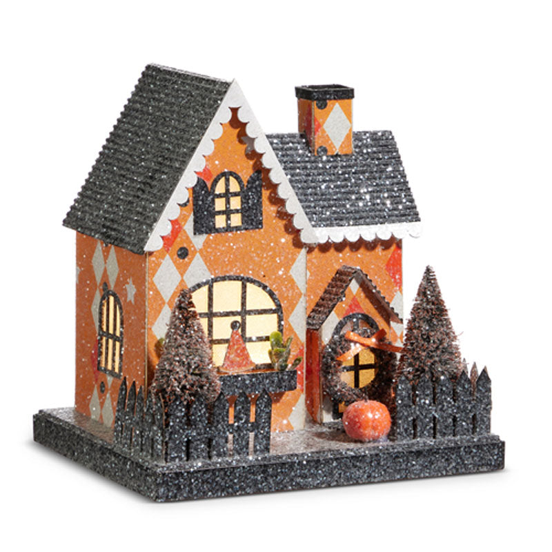 7.75" Lighted Halloween Party House  by Raz Imports image