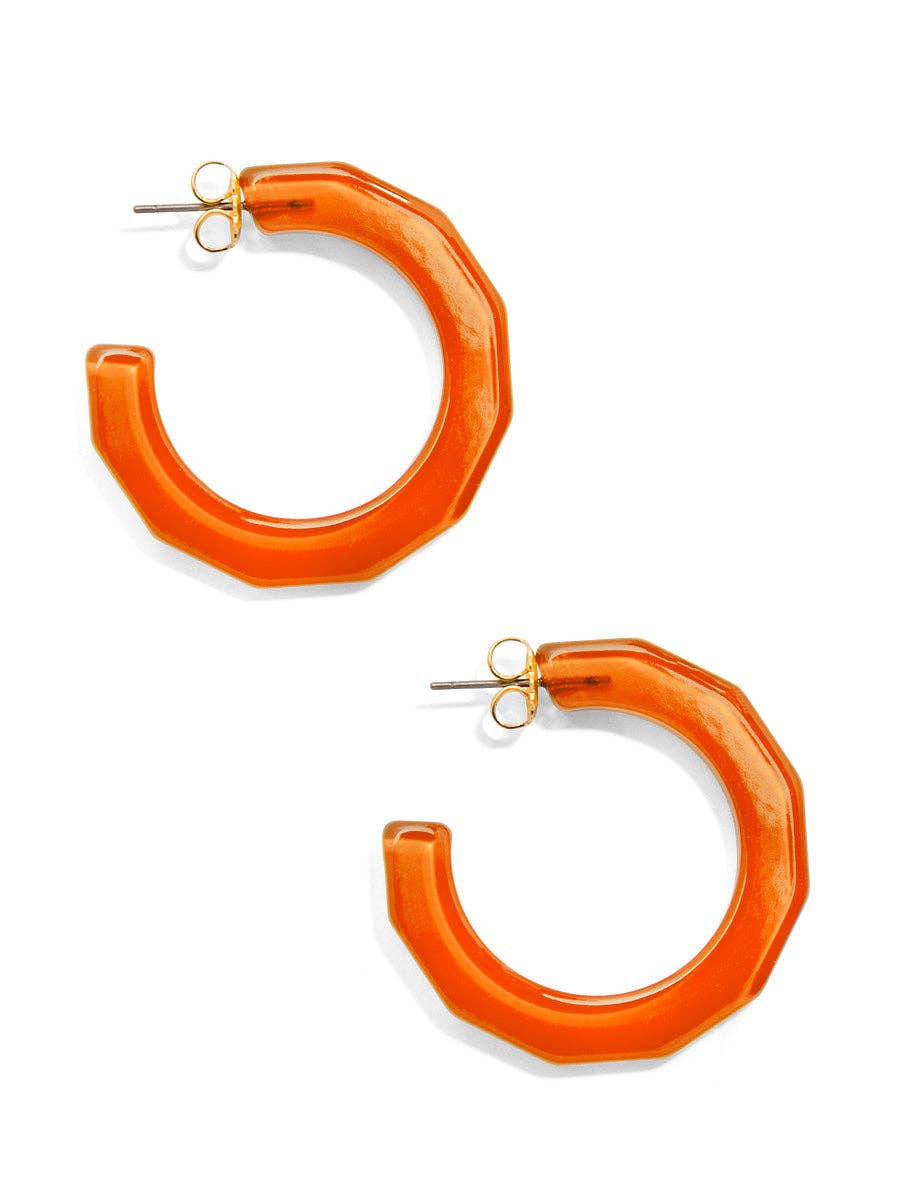 Textured Hoop Earring Orange