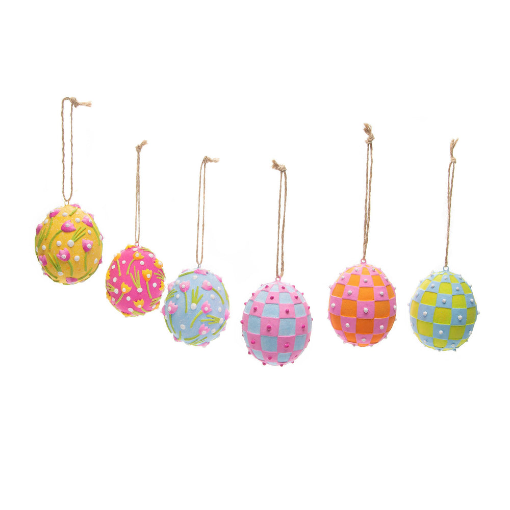 Technicolor Eggs - Set of 6 - Floral and Check by Patience Brewster - Quirks!