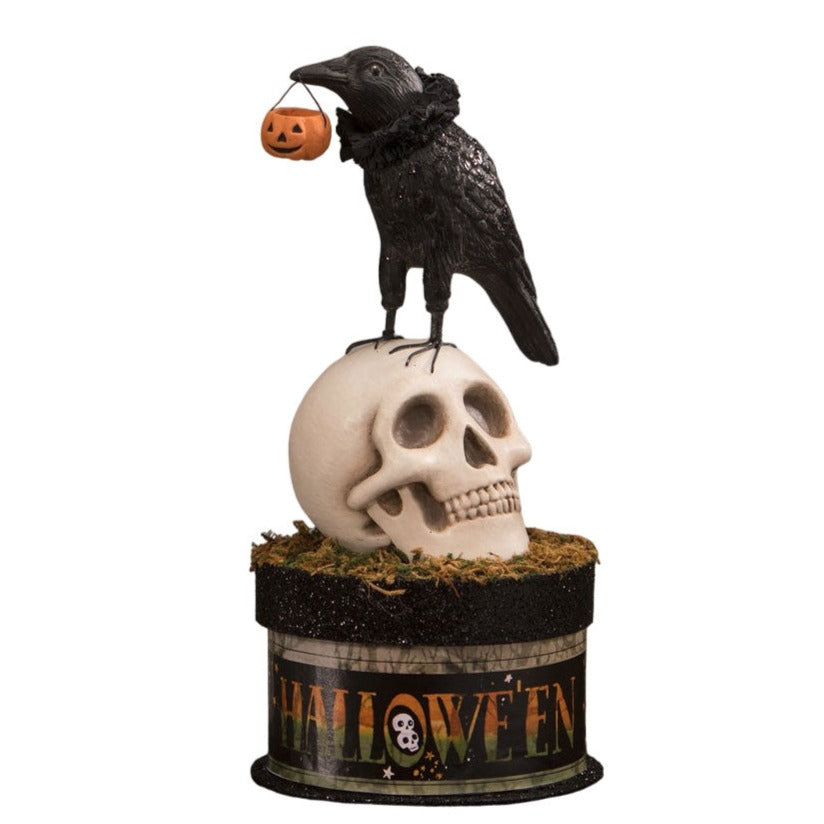 Crow and Skull on Box by Bethany Lowe image