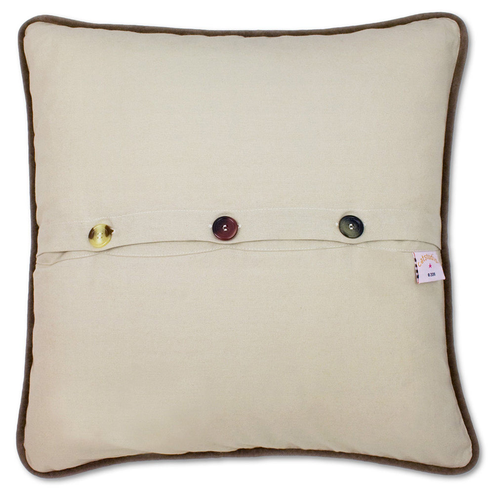 Adirondacks Hand-Embroidered Pillow