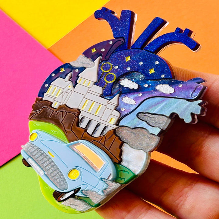 Anatomical Hearts Collection - "Magic is Where Your Heart Is" Acrylic Brooch by Makokot Design