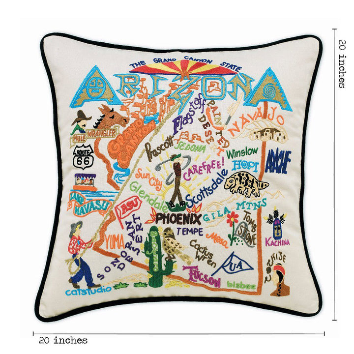 Arizona Hand-Embroidered Pillow