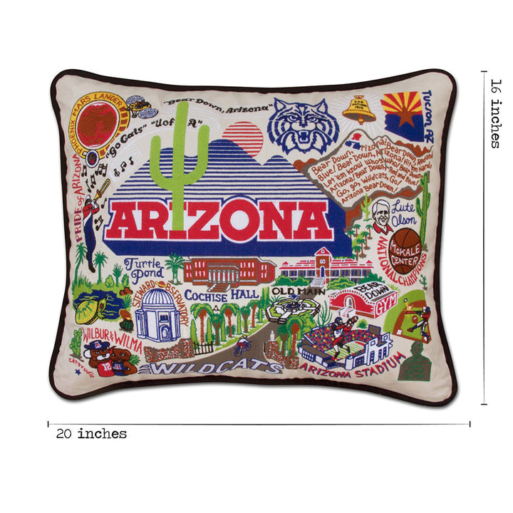 Arizona, University of Collegiate Hand-Embroidered Pillow