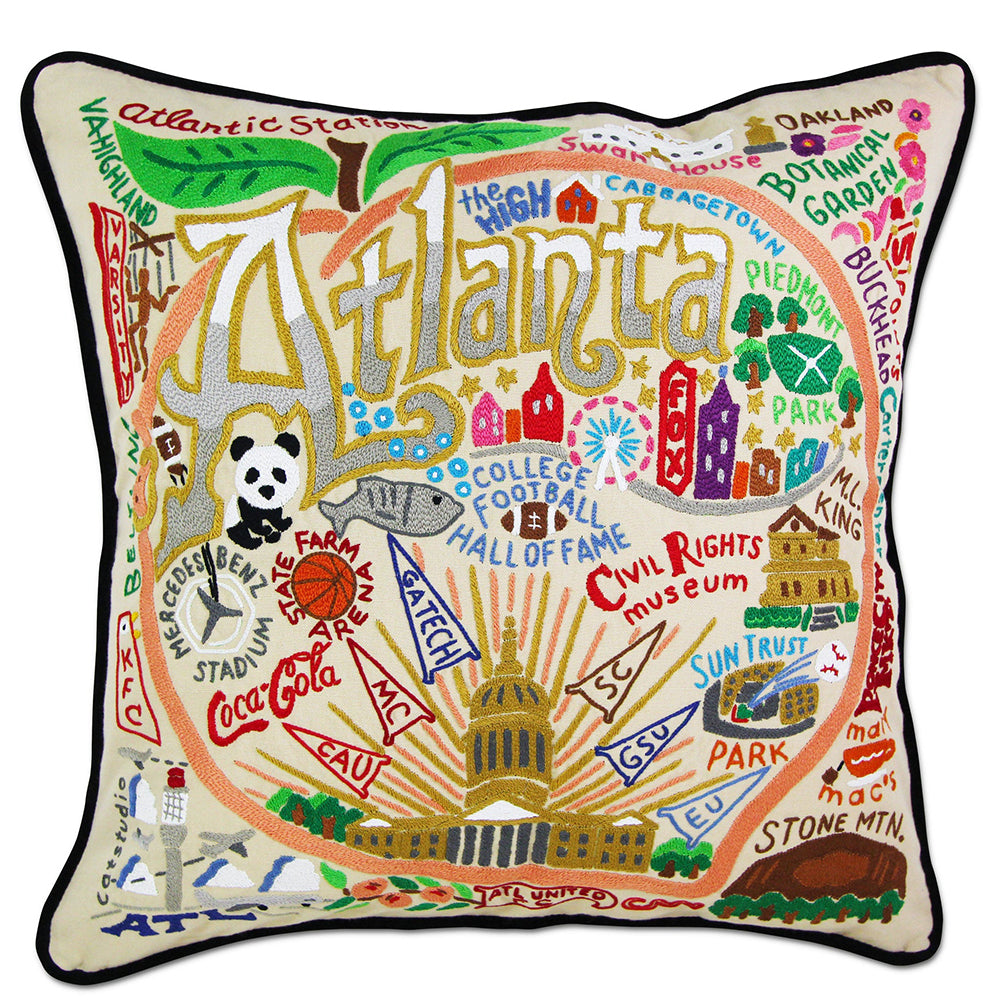 Atlanta Hand-Embroidered Pillow