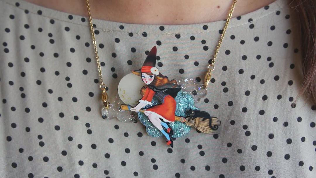Witch Convertible Necklace-Brooch by Laliblue