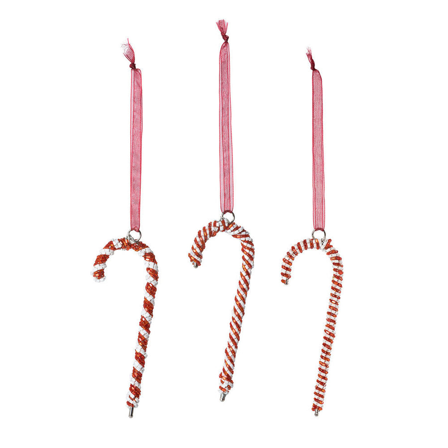 Beaded Candy Cane Ornament by Park Hill