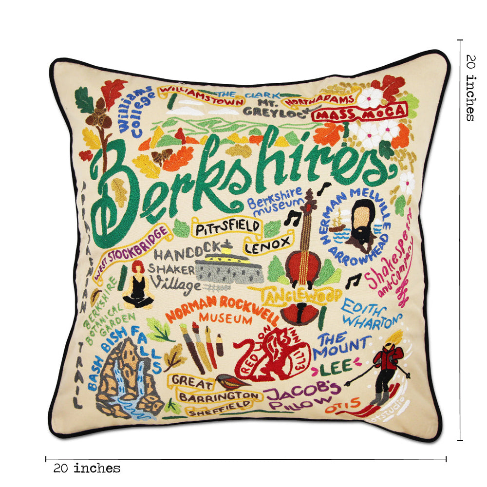 Berkshires Hand-Embroidered Pillow
