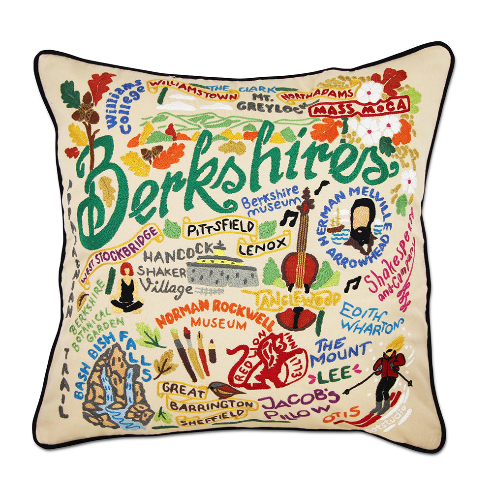 Berkshires Hand-Embroidered Pillow