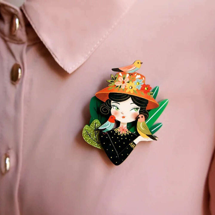 Bird Lover Brooch by LaliBlue image 2