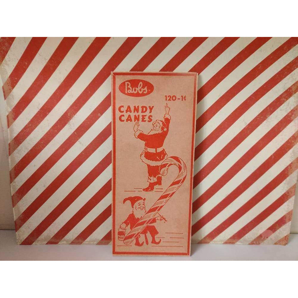 Bobs Candy Canes Christmas Box Art Wood Cutout by Sawmill Shop