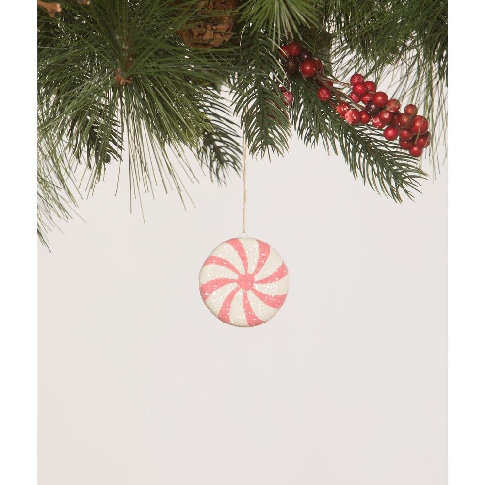 Bright Pink Peppermint Ornament by Bethany Lowe