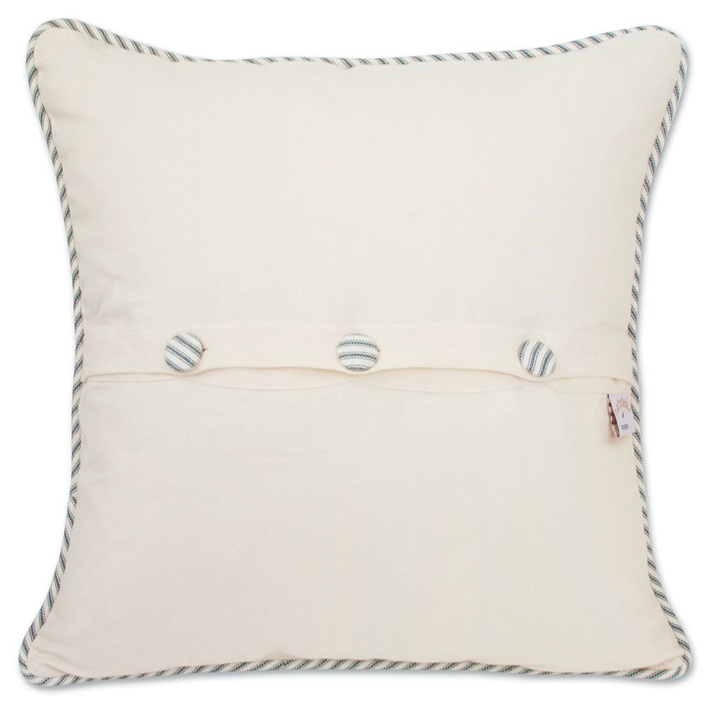 Cape Cod Hand-Embroidered Pillow