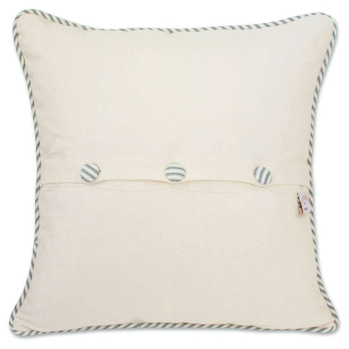 Cape Cod Hand-Embroidered Pillow