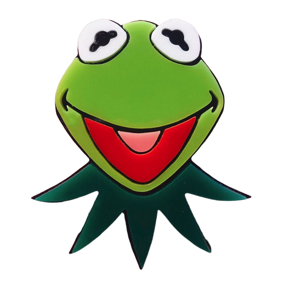 Cartoon Collection - Puppet Frog - Acrylic Brooch by Makokot Design