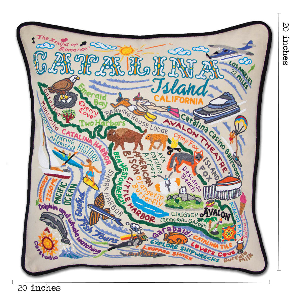 Catalina Hand-Embroidered Pillow