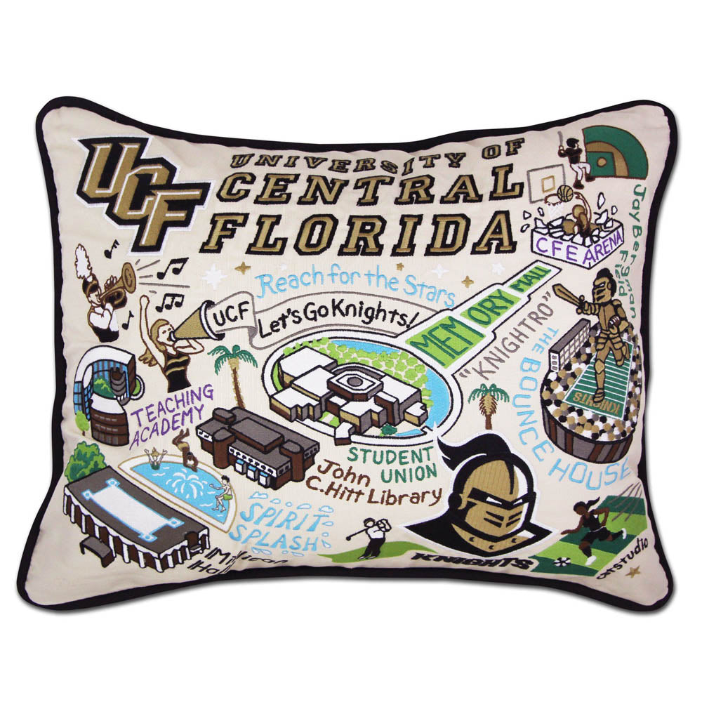 Central Florida, University of Collegiate Embroidered Pillow by CatStudio