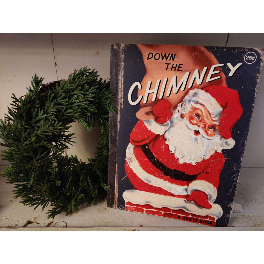 Chimney Christmas Book Cover Wood Cutouts by Sawmill Shop