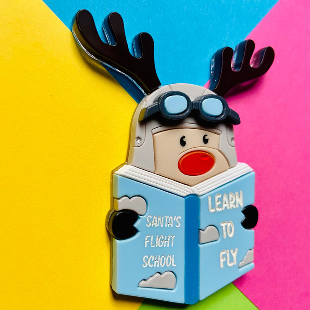 Christmas Collection - Flight Lessons - Acrylic Brooch by Makokot Design