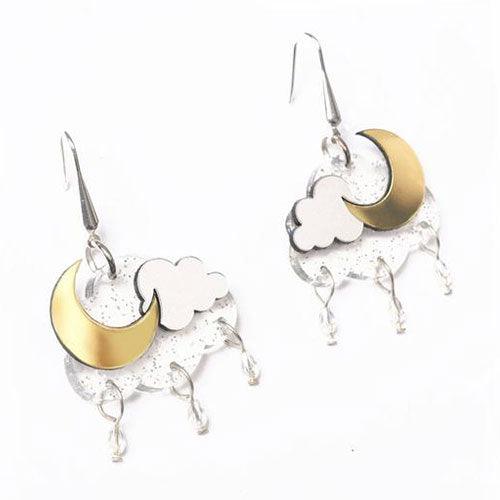 Clouds with Raindrops Earrings by Laliblue - Quirks!