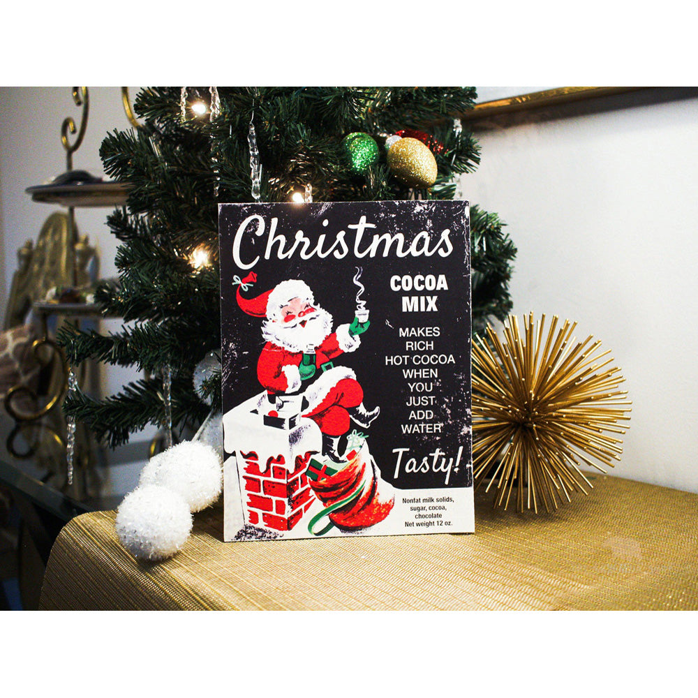 Cocoa Mix Christmas Book Cover Wood Cutouts by Sawmill Shop