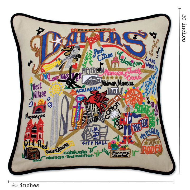 Dallas Hand-Embroidered Pillow