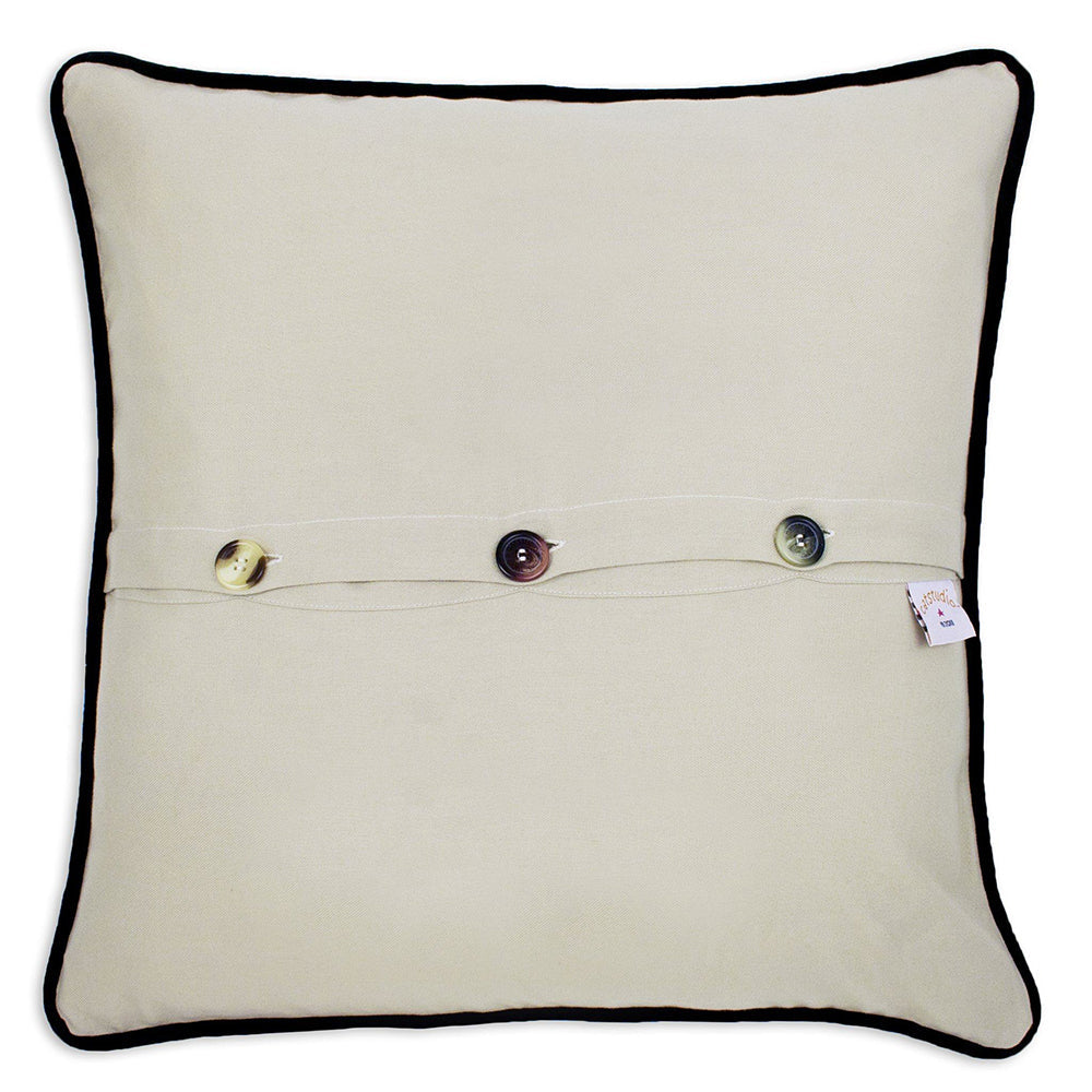 Detroit Hand-Embroidered Pillow by Cat Studio