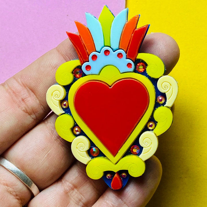 Day of the Dead 2021 Collection - Milagros Acrylic Brooch by Makokot Design
