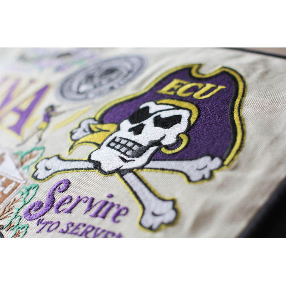East Carolina University Collegiate Embroidered Pillow by CatStudio