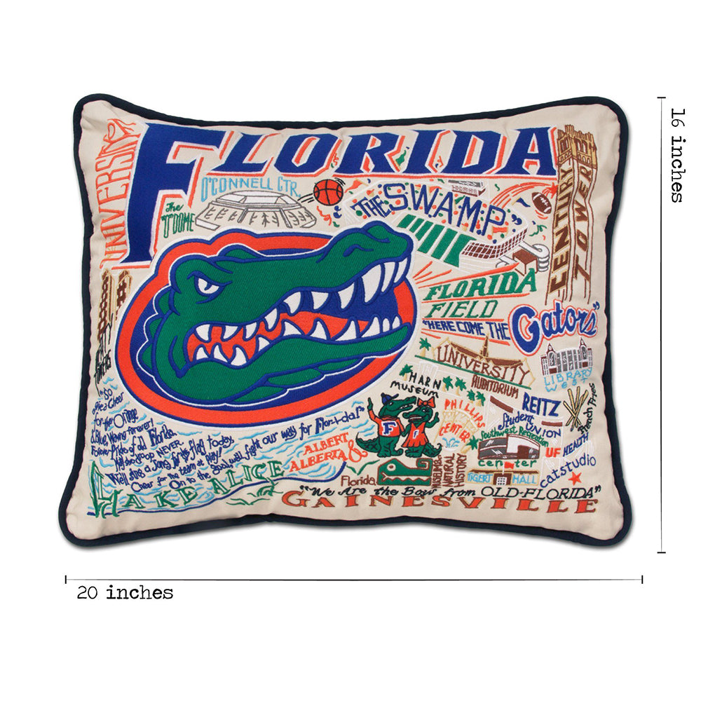 Florida, University of Collegiate Hand-Embroidered Pillow