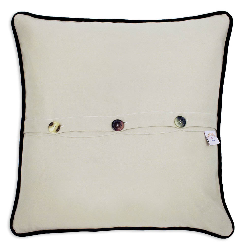 Franklin Hand-Embroidered Pillow by CatStudio